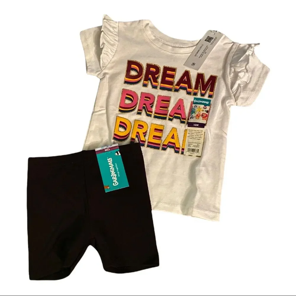Girls Size 12 Months Dream Shirt And Shorts